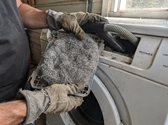 Cleaning Dryer Lint Trap in Westborough
