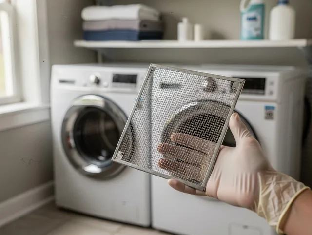 Westborough Dryer Vent Cleaning specialist performing detailed lint trap cleaning service in Westborough