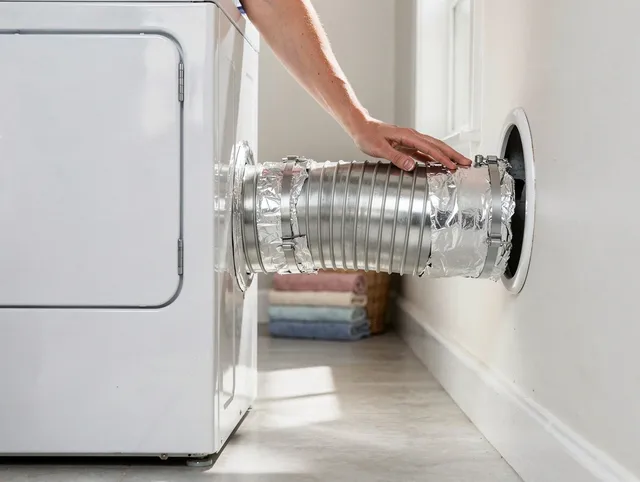 Professional dryer vent hose installation by Westborough Dryer Vent Cleaning in Westborough